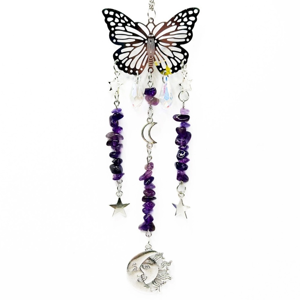 Amethyst Butterfly Mini Suncatcher